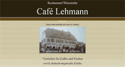 Desktop Screenshot of cafe-lehmann-kreischa.de