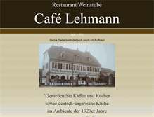 Tablet Screenshot of cafe-lehmann-kreischa.de